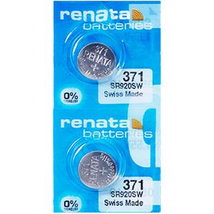 Renata瑞士371手表电池SR920SW适用于天梭1853阿玛尼卡西欧CK美度天王罗西尼男女石英电子原装通用LR920 AG6