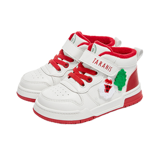 泰兰尼斯童鞋冬季新款儿童板鞋女童加绒保暖运动鞋儿童轻量休闲鞋