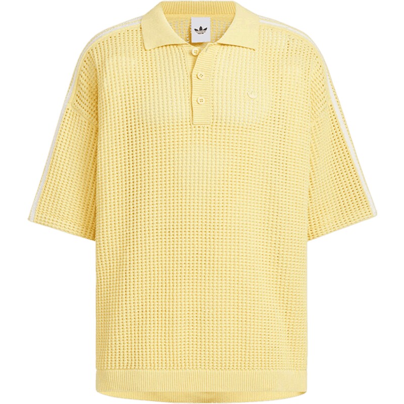 adidas阿迪达斯三叶草男子网眼钩针宽松休闲POLO衫T恤KE5814