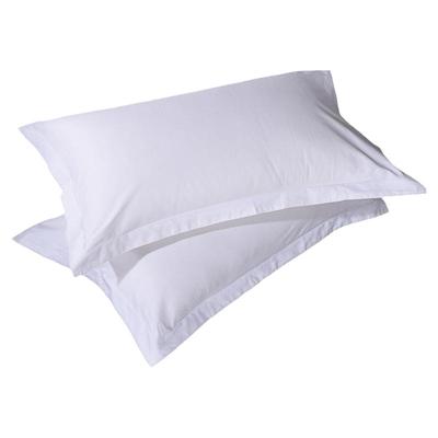 宾馆全棉贡缎纯白色加密枕头套