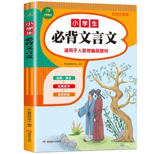 小学生必背文言文阅读与训练人教版小学一二三四五六年级小升初小古文古诗词128首全解一本通古诗文75+80小学通用文言文