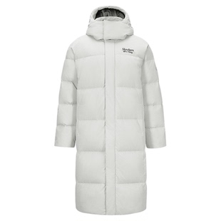 Skechers斯凯奇男士运动羽绒服全拉链高领长款连帽保暖轻便无拘束