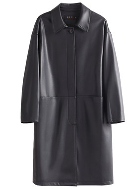 真皮羽绒服女中长款宽松显瘦外套