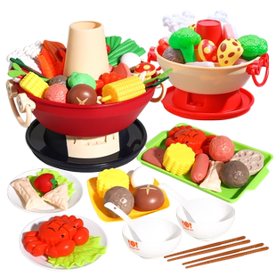 儿童烧烤玩具过家家女孩厨房火锅玩具仿真切切乐食物烧烤串男套装