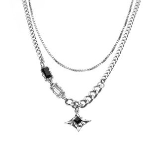 钛钢不褪色项链男潮牌百搭轻奢2025新款小众设计配饰男生女锁骨链