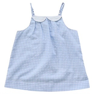 锦小和和 amebr韩国童装女童夏季连衣裙2026款儿童格子叠穿吊带裙