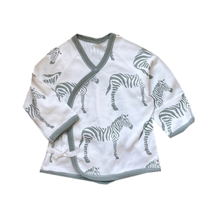 新生儿0一3月半背衣初生婴儿秋冬纯棉上衣男女宝宝打底衣服52码59