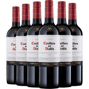 干露智利进口红酒红魔鬼珍藏赤霞珠干红葡萄酒750ml*6瓶宴饮配餐