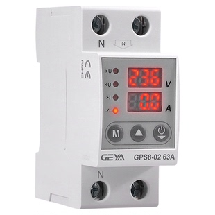 自复位数显过压欠压过流保护器重合闸家用断路器12p电压控制器80A