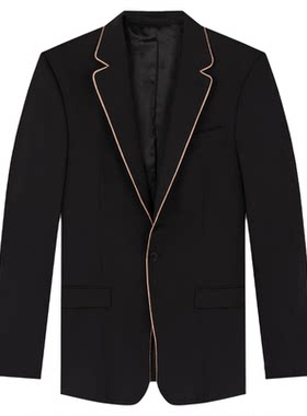 GIVENCHY 秋冬新品男士羊毛一粒单排扣休闲西服外套银泰 301604