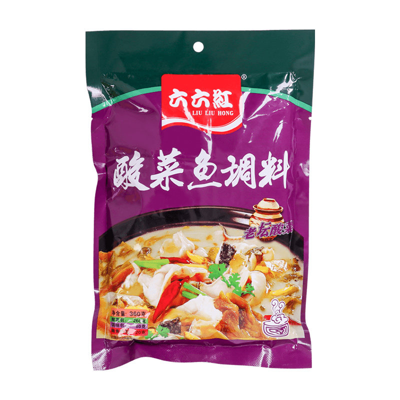 六六红老坛酸菜鱼调料家用4袋装