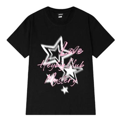 字母五角星印花短袖oversize
