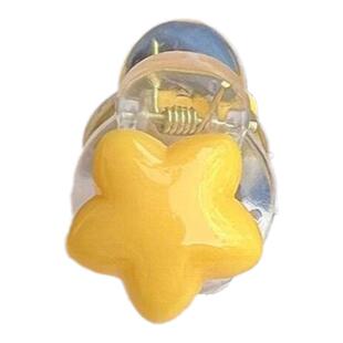 奶油星星小抓夹可爱小号发抓甜美少女心刘海夹百搭黄色五角星发饰