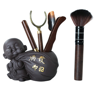 茶宠物可养小和尚紫砂创意喷水尿童茶桌摆件高档茶具流水摆件