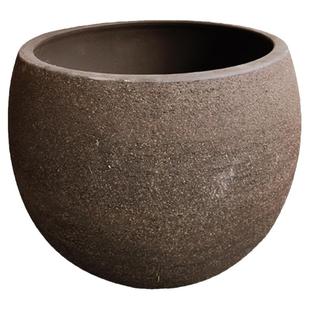 特大口径黑陶紫砂粗陶花盆户外无釉素烧陶瓷陶罐阳台鱼缸养鱼种树