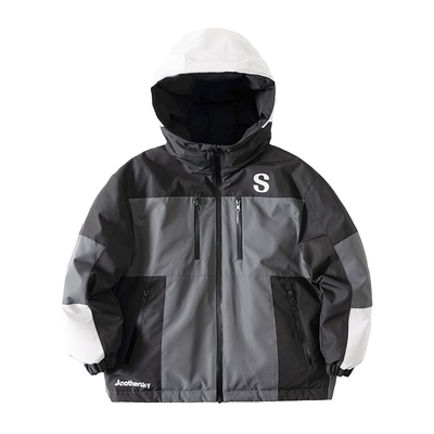 90安心绒撞色防水冲锋衣羽绒服潮