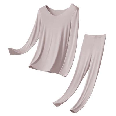 觅丝莫代尔圆领保暖套装打底衣