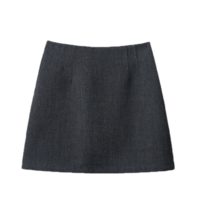 毛呢a字半身短裙女2025秋冬