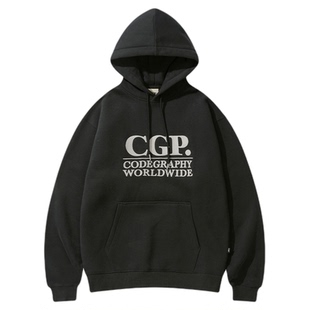 Codegraphy韩国女士25冬季时尚复古做旧印花连帽卫衣MUSINSA