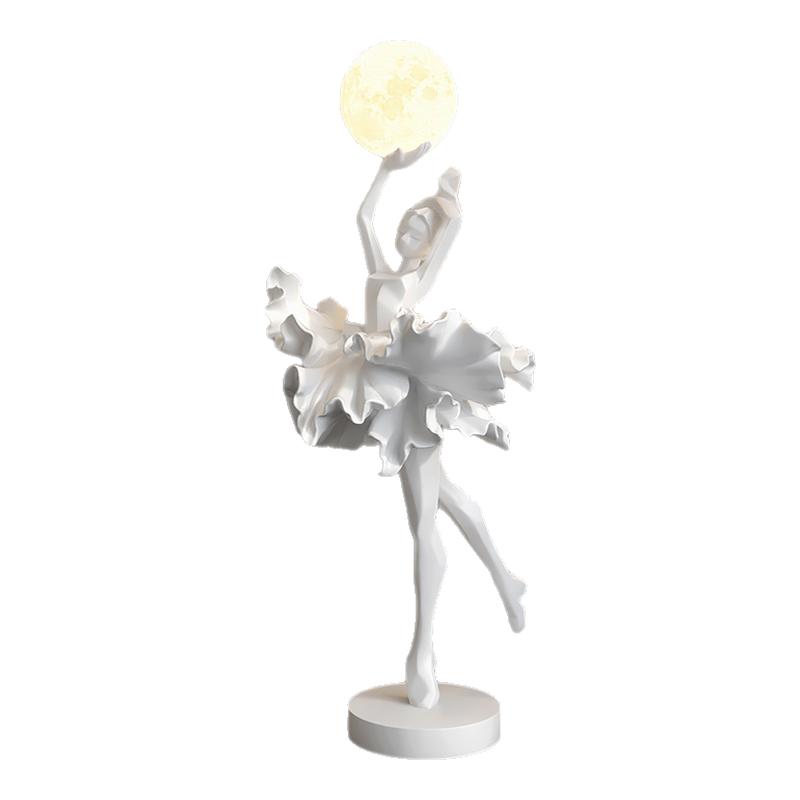 意式抽象雕塑落地灯芭蕾女孩艺术大摆件酒店大堂美容院玄关装饰品