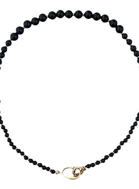 L.RUBY黑玛瑙塔链黑金配项链