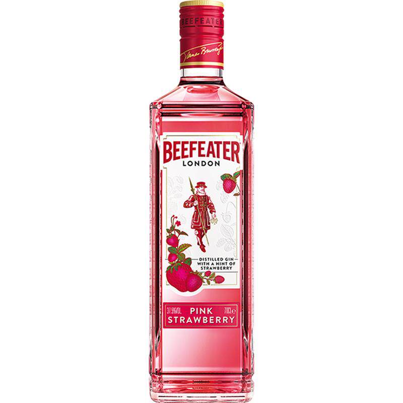 【进口】Beefeater必富达粉红金酒杜松子风味配制酒700ml洋酒特调