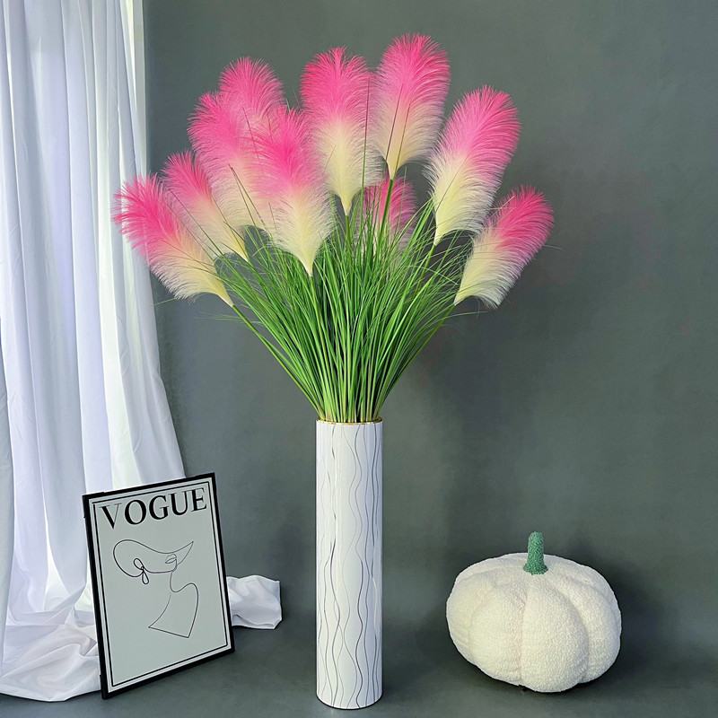 客厅仿真芦苇大花穗花花艺沙发居家装饰品摆设角落电视柜落地高档