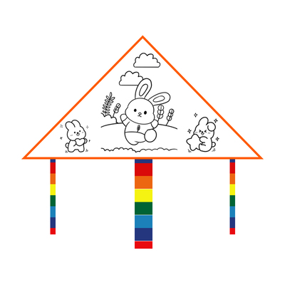 diy手绘空白风筝，陪伴快乐童年