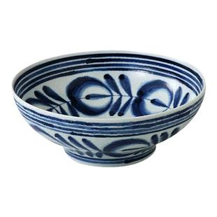 日本进口波佐见蓝海草家用米饭碗陶瓷日式餐具饭碗碟子创意餐盘