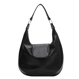 POY 托特包女大容量包包上课上班背包黑色通勤单肩包叶舒华同款包