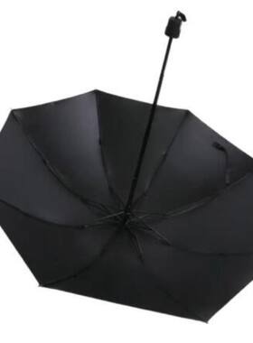 手动8骨黑胶防晒两用uv雨伞男女生通用晴雨两用折叠伞太阳伞
