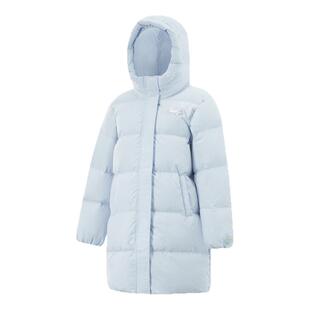 李宁儿童长款羽绒服2026冬季新款男女中大童宽松防风保暖连帽外套