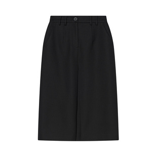 COVERINS羊毛混纺毛呢半身裙直筒中长款显瘦佰搭秋冬CC34550030