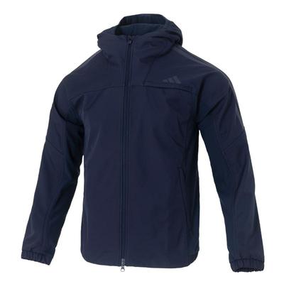 阿迪达斯正品男士加绒保暖夹克2026年冬季新款梭织连帽外套KA1306