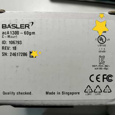 议价acA1300-60gm Basler 巴斯勒 适用