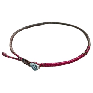 小祥云925银原创蜡线蜡绳金刚结手工订制编织藏式金刚结红绳手绳