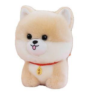 可爱狗狗博美茶杯犬公仔毛绒玩具仿真小狗娃娃玩偶儿童礼物送女友