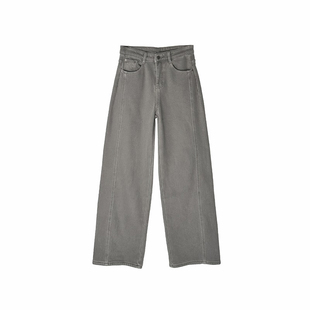 入冬王牌！~保暖密密绒阔腿牛仔裤女秋冬新款加绒宽松直筒拖地裤