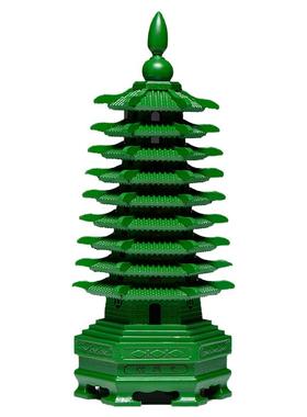 刺史绿色文昌塔摆件工艺品