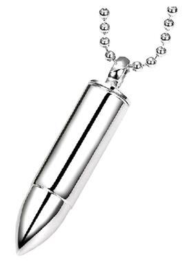 便携式不锈钢药瓶急救男情侣项链