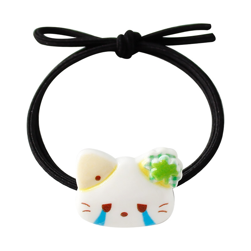 可爱卡通迷你四叶草猫咪发圈