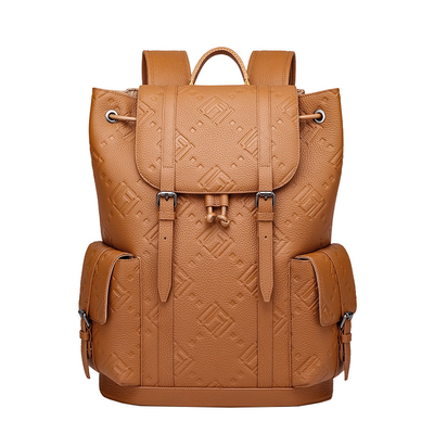 马克华菲商务出行双肩包涤纶真皮