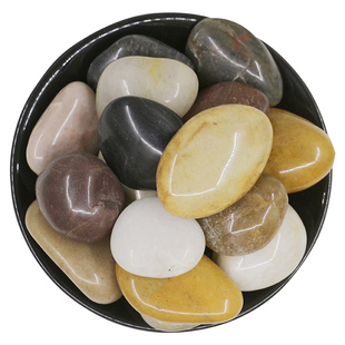 天然鹅卵石原石雨花石五彩白石头庭院铺路鱼缸石子鹅软石园林造景