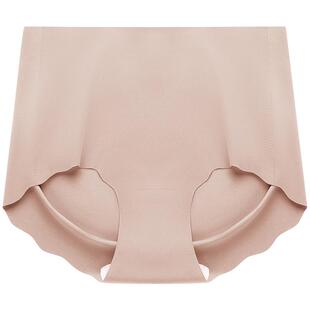 3条曼妮芬无痕内裤女蜜桃臀中腰低角裤舒适红色纯棉全棉裆三角裤