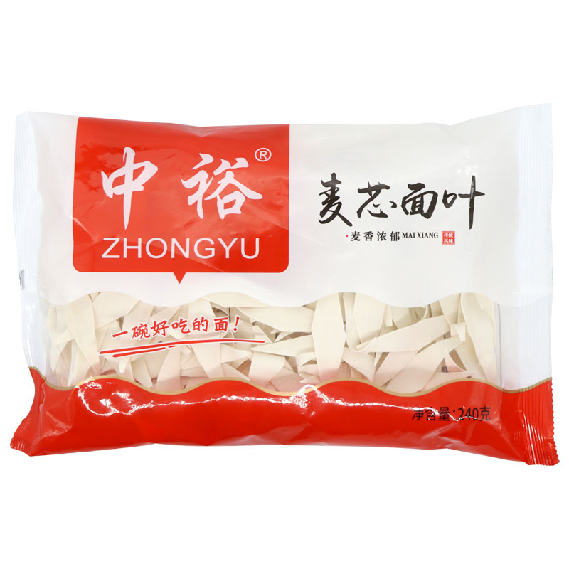 中裕麦芯面叶240g*6 面叶面片袋装速食干面原味烩面早餐面