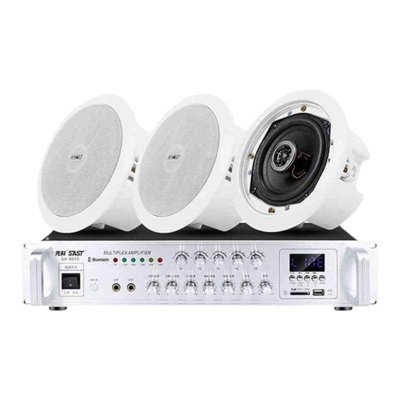 先科同轴吸顶喇叭天花吊顶式重低音有线壁挂广播商用店铺音响专用