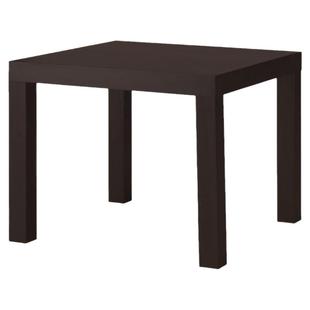 宜家国内代购 拉克 边桌 黑褐色 55x55厘米 简约卧室床边寂风客厅