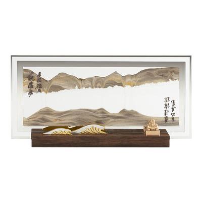 马鹿×西泠印社观沧海流沙画龙年铜摆件装饰办公室礼物送领导高档