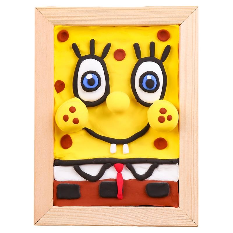 黏土画框立体创意手工制作DIY超轻粘土相框木质雪花泥专用材料包