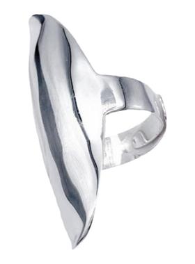 s925纯银日韩光面开口戒指